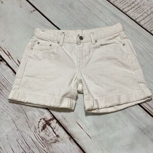 GAP 1969 “Sexy Boyfriend Shorts” women’s white denim shorts size 24 GUC